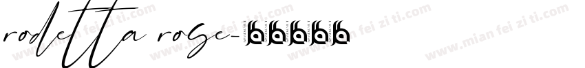 rodetta rose字体转换